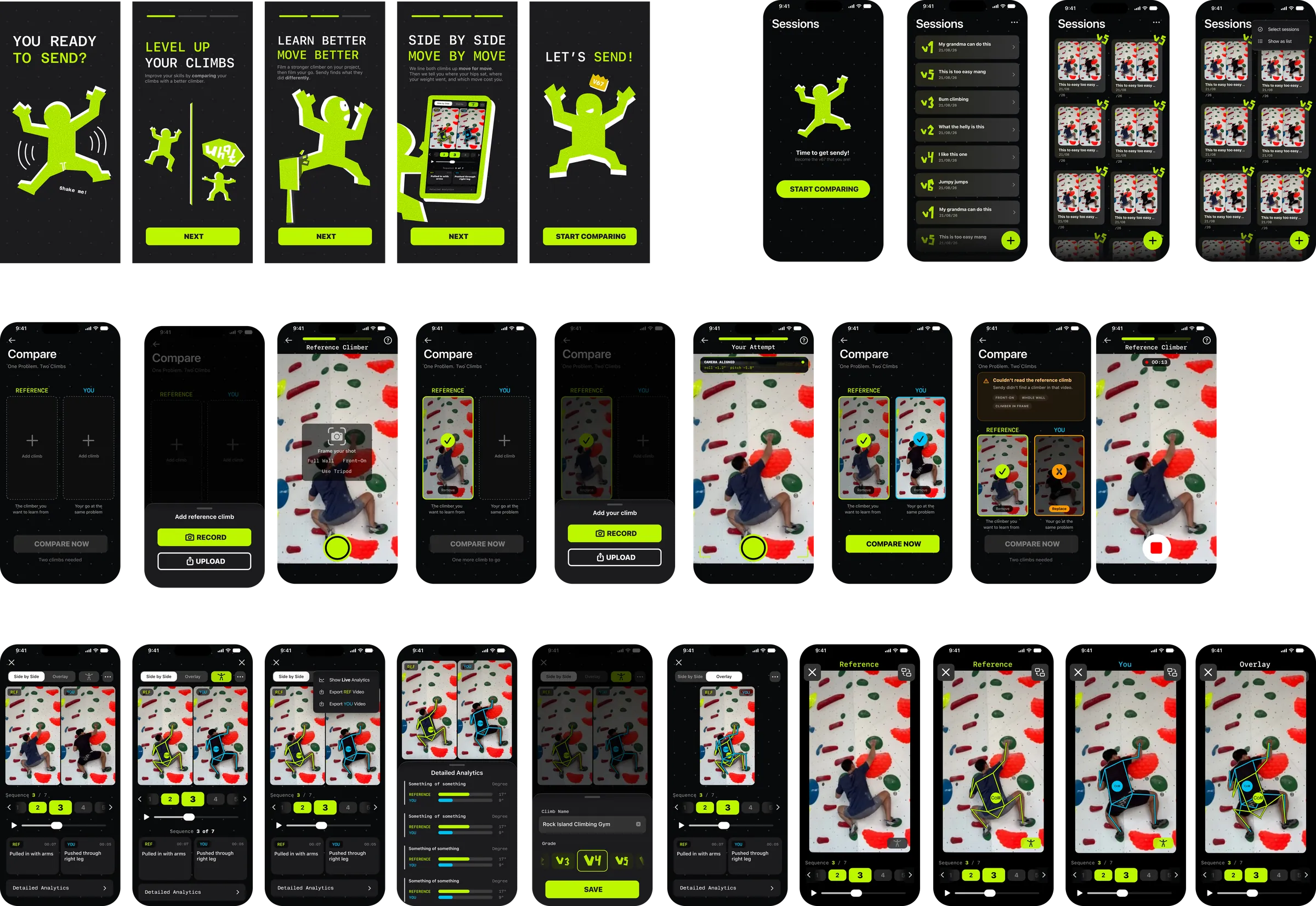 Every screen in the shipped Sendy build, laid out in order